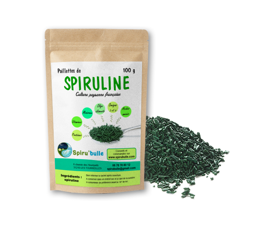 Spiruline en paillettes Spiribulle