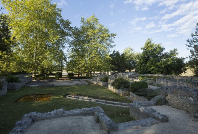 Villa-Gallo-romaine-de-Lassalles-Montmaurin-Logis-d-ete–cour-interieure-vue-depuis-le-peristyle–2-LEMAITRE-Pascal-CMN